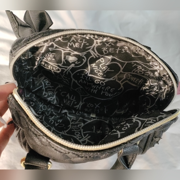 Betsy Johnson black mini purse - Picture 3 of 5